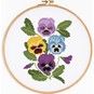 FREE PATTERN DMC Decorative Pansies Cross Stitch 0155 image number 3