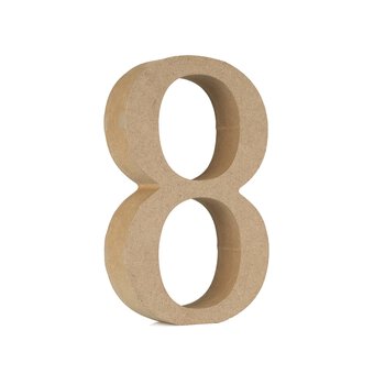 MDF Wooden Number 8 13cm