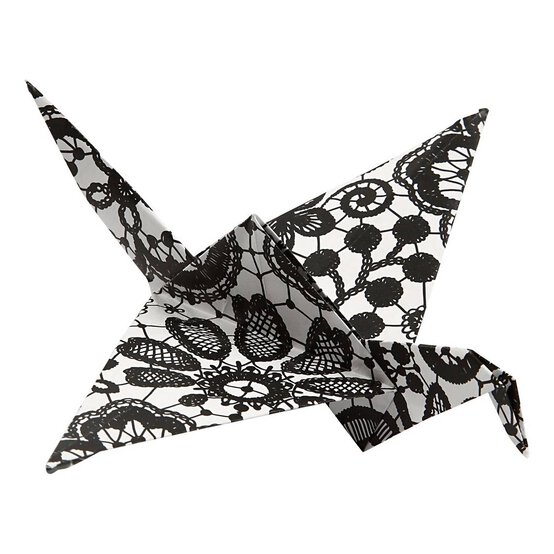 Black Monochrome Origami Paper 10cm 50 Pack image number 3