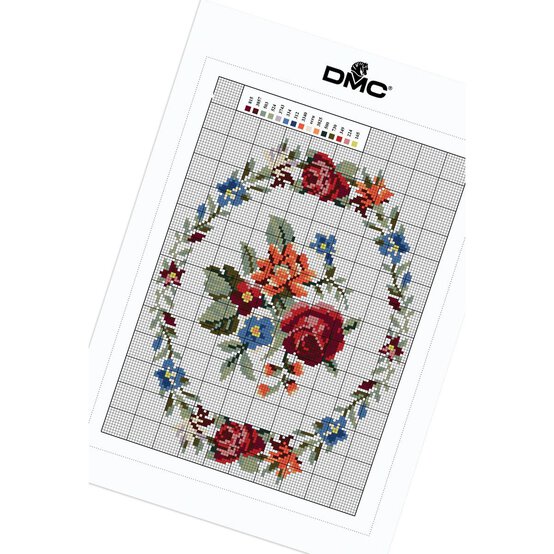 FREE PATTERN DMC Flower Garland Cross Stitch 0094 image number 4
