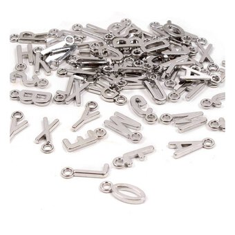 Silver Alphabet Charms 78 Pieces