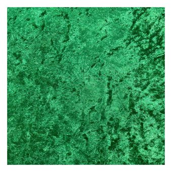 Emerald Crushed Velour Fabric by the Metre