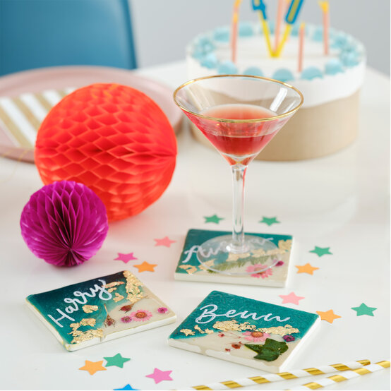 Unglazed Ceramic Coasters 4 Pack image number 3