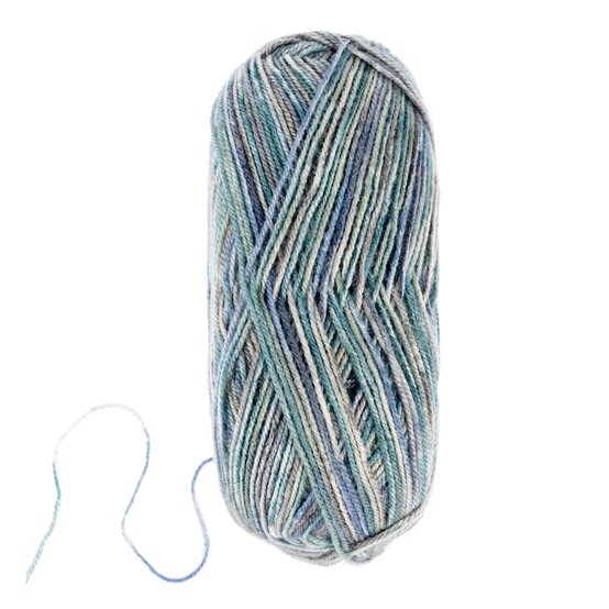 James C Brett Aqua Grey Mix Stonewash DK Yarn 100g image number 3