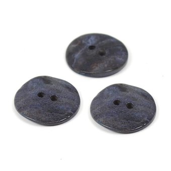 Hemline Sky Blue Shell Mother of Pearl Button 3 Pack