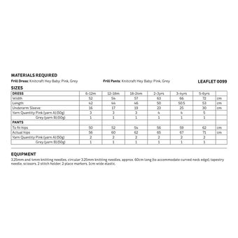 Knitcraft Frill Dress and Pants Digital Pattern 0099