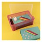 Whitefurze Allstore 10 Litre Transparent Pink Storage Box  image number 3