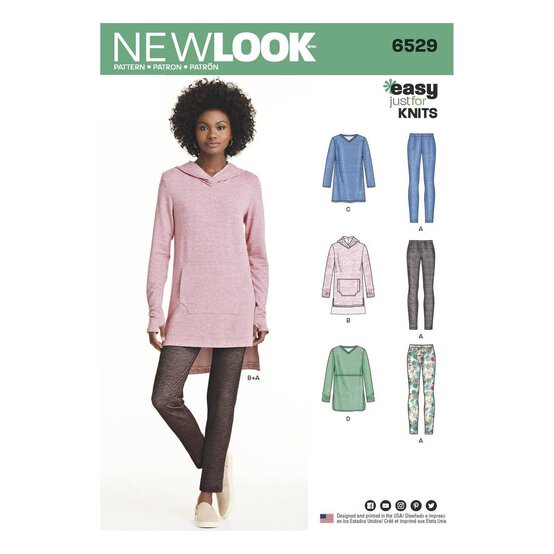 New Look Women's Tunic and Leggings Sewing Pattern 6529 image number 1