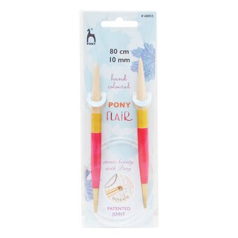 Pony Flair Circular Knitting Needles 80cm 10mm