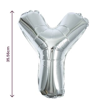 Silver Foil Letter Y Balloon