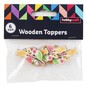 Yellow Flower Wooden Toppers 6 Pack image number 3