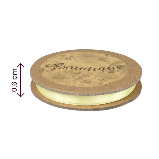 Baby Maize Double-Faced Satin Ribbon 6mm x 5m image number 4