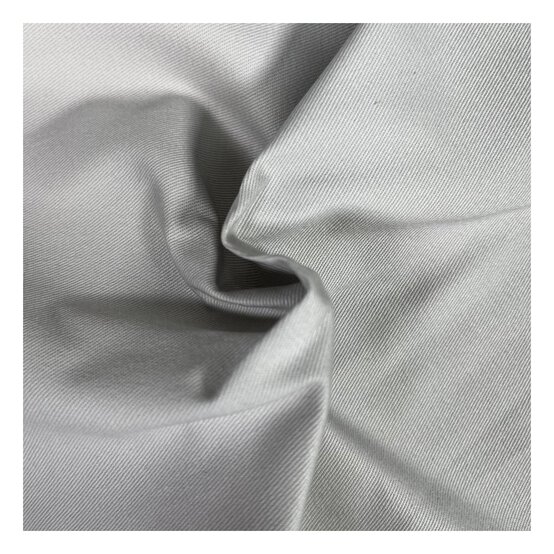 Silver Lightweight Drill Fabric by the Metre image number 1