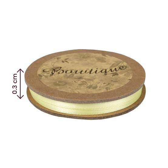 Baby Maize Double-Faced Satin Ribbon 3mm x 5m image number 4