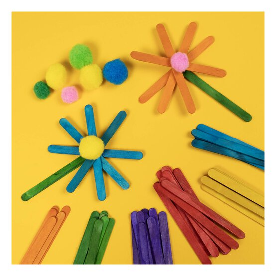 Assorted Wooden Craft Sticks 50 Pack image number 3