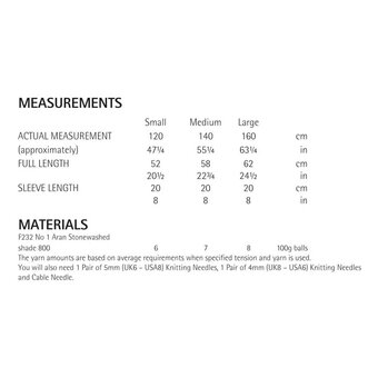 Sirdar No.1 Aran Stonewashed Kimono Digital Pattern 8271