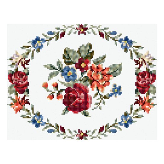 FREE PATTERN DMC Flower Garland Cross Stitch 0094