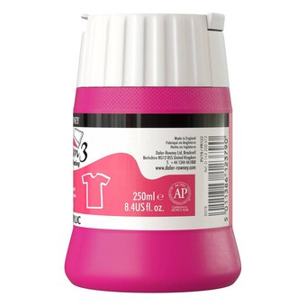 Daler-Rowney System3 Process Magenta Textile Screen Printing Acrylic Ink 250ml