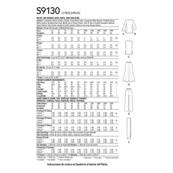 Simplicity Women&rsquo;s Top and Skirt Sewing Pattern S9130