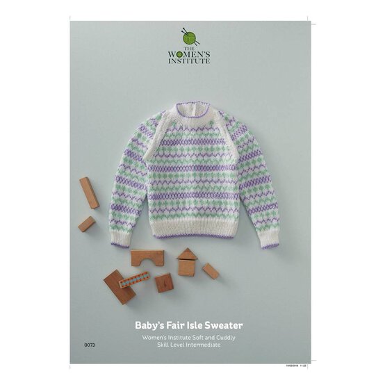 Women's Institute Vintage Baby's Fair Isle Sweater Digital Pattern 0073 image number 1