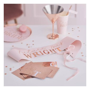 Ginger Ray Customisable Rose Gold Bride Sash