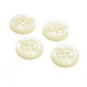 Hemline Cream Basic Shirt Blouse Button 4 Pack image number 1