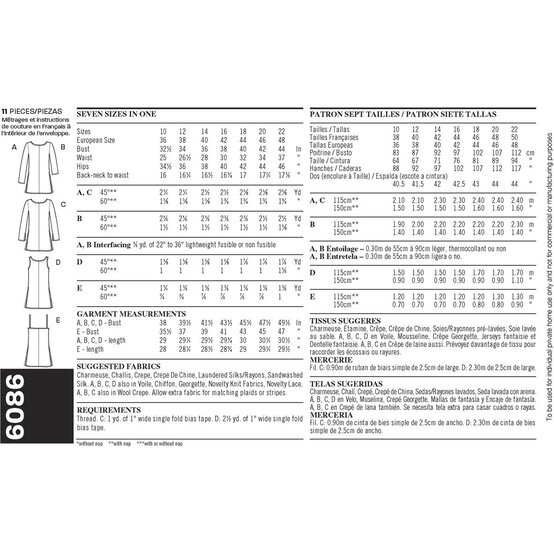 New Look Women's Tops Sewing Pattern 6086 image number 3