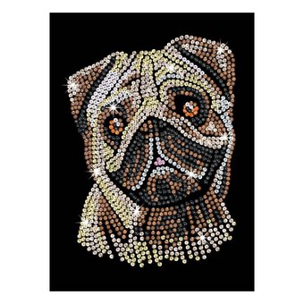 Pug Blue Sequin Art Kit