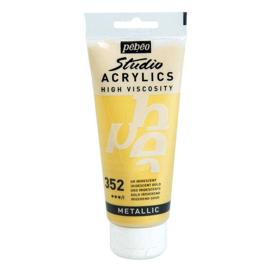 Pebeo Iridescent Gold Studio Acrylic Paint 100ml image number 1