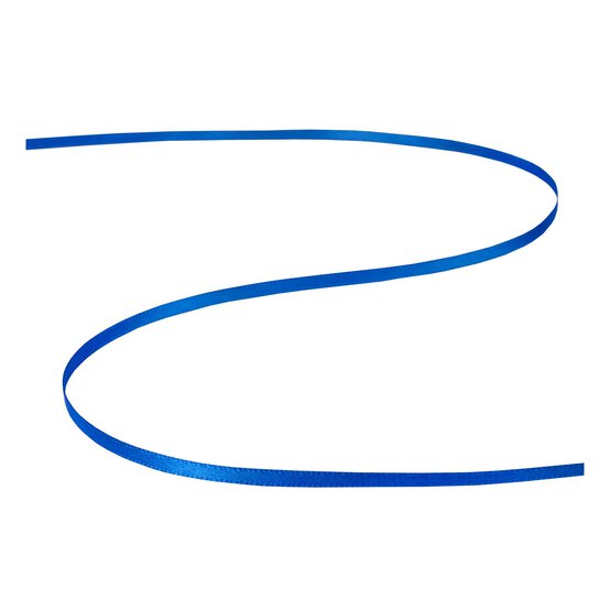 Royal Blue Double-Faced Satin Ribbon 3mm x 5m image number 2