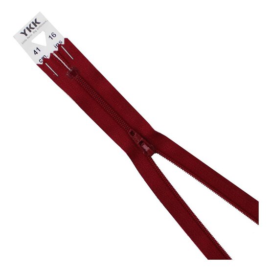 YKK Burgundy Dress and Skirt Zip 41cm image number 1