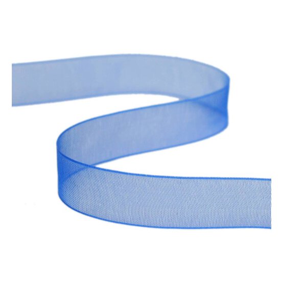 Royal Blue Organdie Ribbon 12mm x 6m image number 1