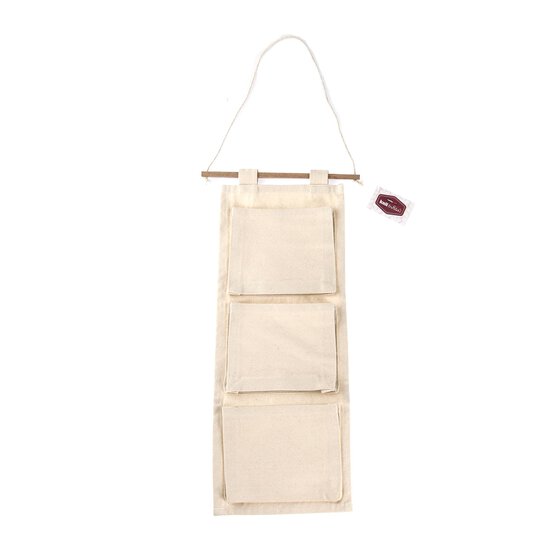 Natural Canvas Hanging Storage 56cm x 26cm  image number 1