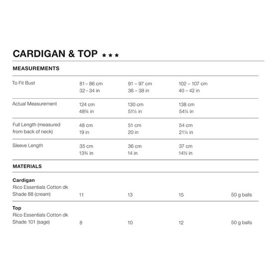 Rico Essentials Cotton DK Cardigan Digital Pattern 1000 image number 2