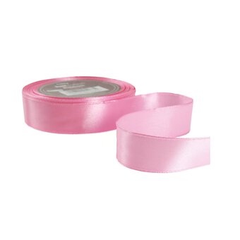 Geranium Pink Satin Ribbon 20mm x 15m