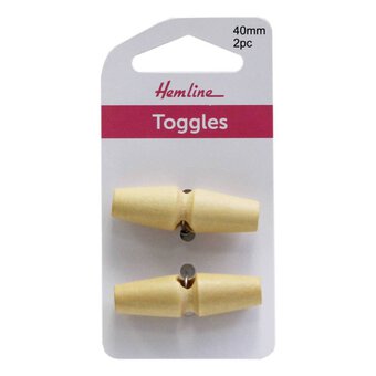 Hemline One Hole Toggles 40mm 2 Pack