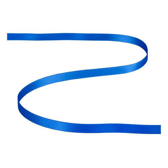 Royal Blue Double-Faced Satin Ribbon 6mm x 5m image number 2