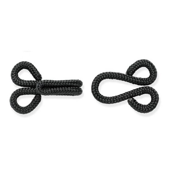Milward Black Fur or Coat Hooks and Eyes 3 Pack image number 1