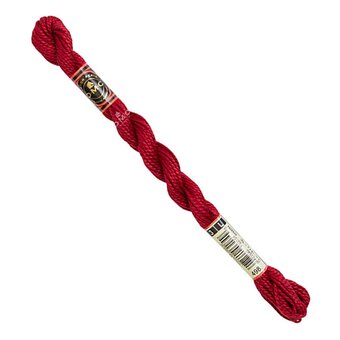 DMC Red Pearl Cotton Thread Size 3 15m (498)