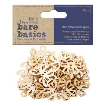 Papermania Mini Wooden Butterfly Shapes 40 Pack