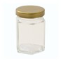 Clear Hexagonal Glass Jar 55ml image number 1