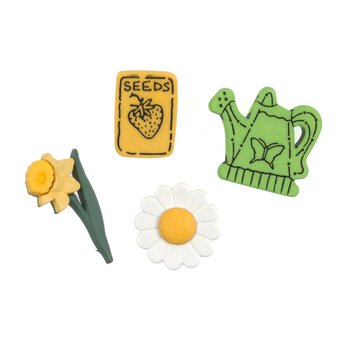 Trimits Gardening Craft Buttons 4 Pieces
