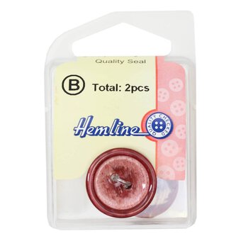 Hemline Wine Basic Knitwear Button 2 Pack