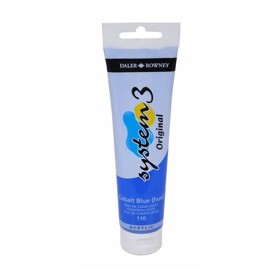 Daler-Rowney System3 Cobalt Blue Hue Acrylic Paint 150ml image number 1