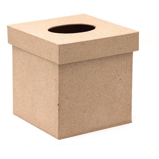 Mache Square Tissue Box 12cm image number 1