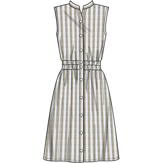 New Look Women's Button Dress Sewing Pattern N6651 image number 3