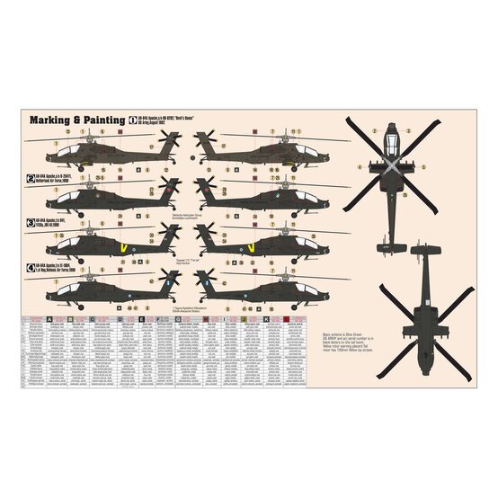 MisterCraft AH-64A Strike Apache Model Kit 1:72 image number 2