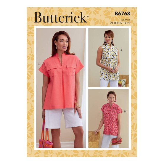 Butterick Women&rsquo;s Top Sewing Pattern B6768 (14-22) image number 1