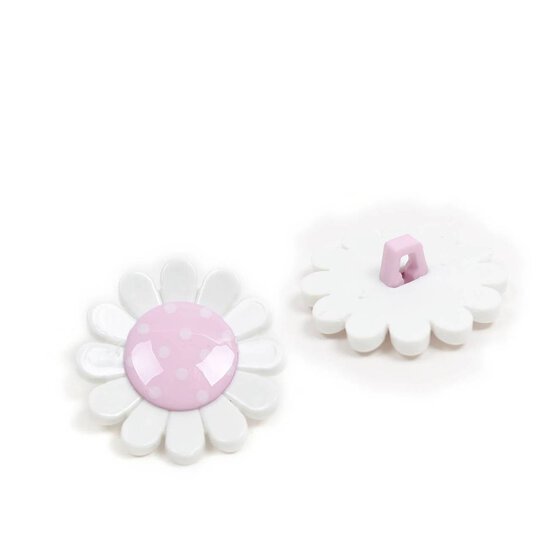 Hemline Violet  Novelty Flower Button 2 Pack image number 1