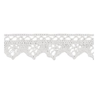 White 30mm Cotton Lace Trim by the Metre